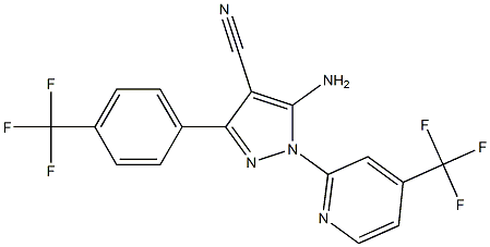 5-amino-3-[4-(trifluoromethyl)phenyl]-1-[4-(trifluoromethyl)pyridin-2-yl]-1H-pyrazole-4-carbonitrile 구조식 이미지