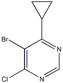 5-bromo-4-chloro-6-cyclopropylpyrimidine 구조식 이미지