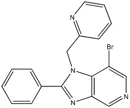 7-bromo-2-phenyl-1-(pyridin-2-ylmethyl)-1H-imidazo[4,5-c]pyridine 구조식 이미지