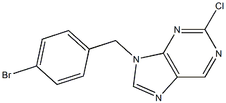 9-(4-bromobenzyl)-2-chloro-9H-purine 구조식 이미지