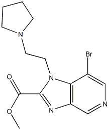 methyl 7-bromo-1-(2-pyrrolidin-1-ylethyl)-1H-imidazo[4,5-c]pyridine-2-carboxylate Structure