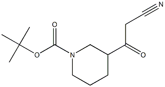 tert-butyl 3-(cyanoacetyl)piperidine-1-carboxylate Structure