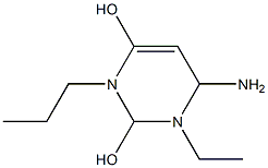 1-ETHYL-3-PROPYL-2,4-DIHYDROXY-6-AMINO-1H-PYRIMIDINE 구조식 이미지