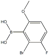 6-Bromo-5-fluoro-2-methoxyphenylboronicacid Structure