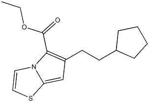 ETHYL 6-(2-CYCLOPENTYLETHYL)PYRROLO[2,1-B][1,3]THIAZOLE-5-CARBOXYLATE Structure