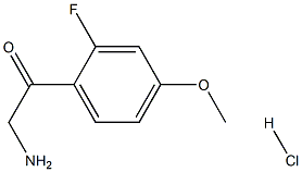 2-AMINO-1-(2-FLUORO-4-METHOXYPHENYL)ETHANONE HYDROCHLORIDE 구조식 이미지