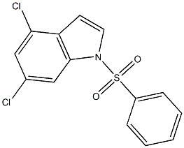 N-BENZENESUFONYL-4,6-DICHLOROINDOLE 구조식 이미지