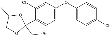 2-(BROMOMETHYL)-2-[2-CHLORO-4-(4-CHLOROPHENOXY)PHENYL]-4-METHYL-1,3-DIOXOLANE [FOR DIFENOCONAZOLE] Structure