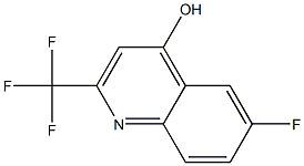 6-FLUORO-2-(TRIFLUOROMETHYL)QUINOLIN-4-OL 구조식 이미지