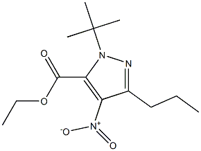 1-(1,1-DIMETHYLETHYL)-4-NITRO-3-PROPYL-1H-PYRAZOLE-5-CARBOXYLICACIDETHYLESTER Structure