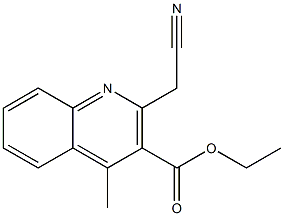 ETHYL 2-(CYANOMETHYL)-4-METHYLQUINOLINE-3-CARBOXYLATE Structure