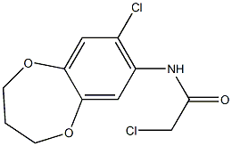 2-CHLORO-N-(8-CHLORO-3,4-DIHYDRO-2H-1,5-BENZODIOXEPIN-7-YL)ACETAMIDE 구조식 이미지