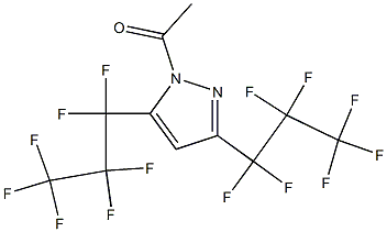 1-ACETYL-3,5-BIS(PERFLUOROPROPYL)PYRAZOLE 97% 구조식 이미지