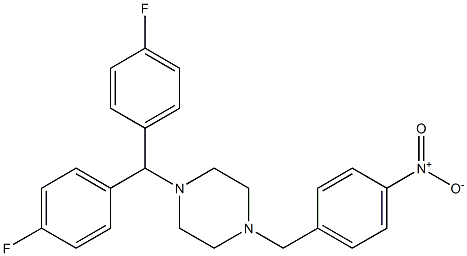 1-[BIS(4-FLUOROPHENYL)METHYL]-4-(4-NITROBENZYL)PIPERAZINE, 95+% Structure