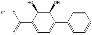 (2R,3S)-1-CARBOXY-4-PHENYL-2,3-DIHYDROXYCYCLOHEX-4,6-DIENE POTASSIUM SALT 95% 구조식 이미지