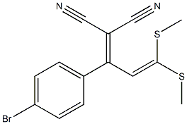 2-(4-BROMOPHENYL)-4,4-BIS(METHYLTHIO)BUTA-1,3-DIEN-1,1-DICARBONITRILE 98% 구조식 이미지