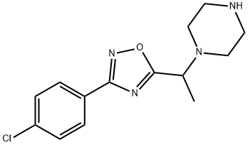 1-{1-[3-(4-CHLOROPHENYL)-1,2,4-OXADIAZOL-5-YL]ETHYL}PIPERAZINE 구조식 이미지