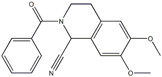 2-BENZOYL-1-CYANO-6,7-DIMETHOXY-1,2,3,4- TETRAHYDROISOQUINOLINE 97% 구조식 이미지