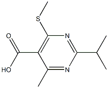 2-ISOPROPYL-4-METHYL-6-(METHYLTHIO)PYRIMIDINE-5-CARBOXYLIC ACID Structure