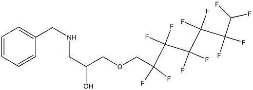 1-Benzylamino-3-(2,2,3,3,4,4,5,5,6,6,7,7-dodecafluoro-heptyloxy)-propan-2-ol 구조식 이미지