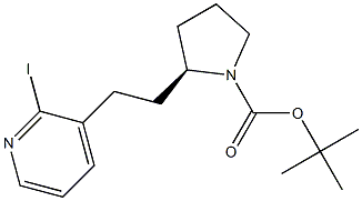 (S)-TERT-BUTYL 2-(2-(2-IODOPYRIDIN-3-YL)ETHYL)PYRROLIDINE-1-CARBOXYLATE 구조식 이미지