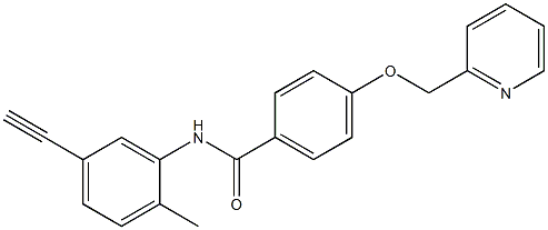 N-(5-ethynyl-2-methylphenyl)-4-(pyridin-2-ylmethoxy)benzamide Structure