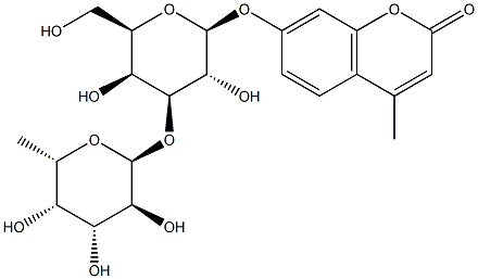 4-METHYLUMBELLIFERYL 3-O-(ALPHA-L-FUCOPYRANOSYL)-BETA-D-GALACTOPYRANOSIDE Structure