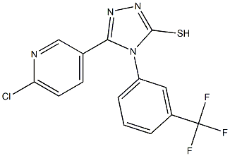 5-(6-CHLOROPYRIDIN-3-YL)-4-(3-(TRIFLUOROMETHYL)PHENYL)-1,2,4-TRIAZOLE-3-THIOL, Structure
