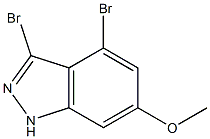 3,4-DIBROMO-6-METHOXYINDAZOLE 구조식 이미지