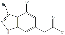 3,4-DIBROMOINDAZOLE-6-METHYL CARBOXYLATE 구조식 이미지