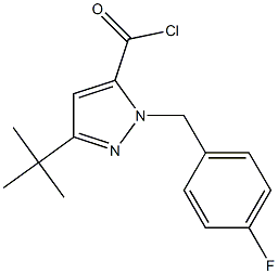 3-(TERT-BUTYL)-1-(4-FLUOROBENZYL)PYRAZOLE-5-CARBONYL CHLORIDE Structure