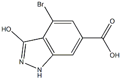 4-BROMO-3-HYDROXYINDAZOLE-6-CARBOXYLIC ACID Structure