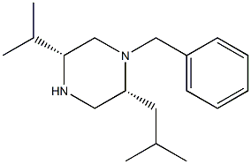 1-BENZYL-2(R)-ISOBUTYL-5(R)-ISOPROPYL-PIPERAZINE Structure