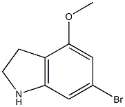 6-BROMO-4-METHOXY (1H)INDOLIN 구조식 이미지