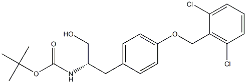 N-alpha-t-Butyloxycarbonyl-O-(2,6-dichlorobenzyl)-L-tyrosinol Structure