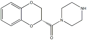 1-[(2R)-2,3-DIHYDRO-1,4-BENZODIOXIN-2-YLCARBONYL]PIPERAZINE 구조식 이미지