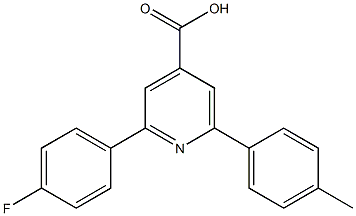 2-(4-fluorophenyl)-6-p-tolylpyridine-4-carboxylic acid 구조식 이미지