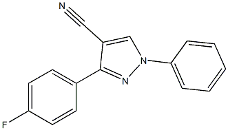 3-(4-fluorophenyl)-1-phenyl-1H-pyrazole-4-carbonitrile 구조식 이미지