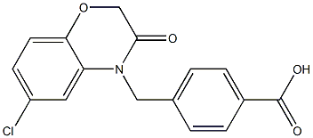 4-((6-chloro-2,3-dihydro-3-oxobenzo[b][1,4]oxazin-4-yl)methyl)benzoic acid Structure