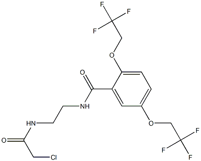 N-[2-[[2-chloroacetyl]amino]ethyl]-2,5-bis[2,2,2-trifluoroethoxy]benzenecarboyjimide 구조식 이미지