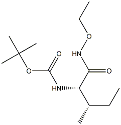 Boc-L-isoleucine N,O-dimethylhydroxyamide Structure