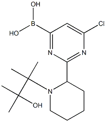 2-PIPERIDINE-6-CHLOROPYRIMIDINE-4-BORONIC ACID PINACOL ESTER Structure