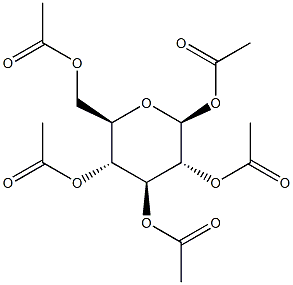 PENTA-O-ACETYL-B-D-GLUCOPYRANOSIDE Structure