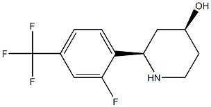 (2R,4S)-2-[2-FLUORO-4-(TRIFLUOROMETHYL)PHENYL]PIPERIDIN-4-OL Structure