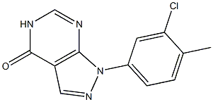 1-(3-CHLORO-4-METHYL-PHENYL)-1,5-DIHYDRO-PYRAZOLO[3,4-D]PYRIMIDIN-4-ONE Structure