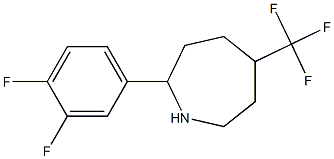 2-(3,4-DIFLUOROPHENYL)-5-(TRIFLUOROMETHYL)AZEPANE 구조식 이미지