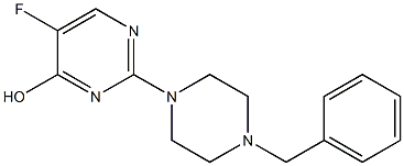 2-(4-BENZYLPIPERAZIN-1-YL)-5-FLUOROPYRIMIDIN-4-OL 구조식 이미지