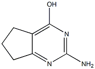 2-AMINO-6,7-DIHYDRO-5H-CYCLOPENTA[D]PYRIMIDIN-4-OL 구조식 이미지