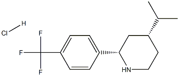 CIS-4-ISOPROPYL-2-[4-(TRIFLUOROMETHYL)PHENYL]PIPERIDINE HYDROCHLORIDE Structure