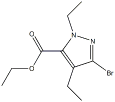 ETHYL 3-BROMO-1,4-DIETHYL-1H-PYRAZOLE-5-CARBOXYLATE Structure